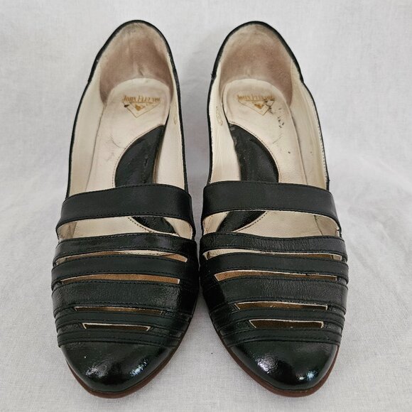 John Fluevog Blind Faith Pumps Black Patent Leather - Size 9.5 - Picture 1 of 10